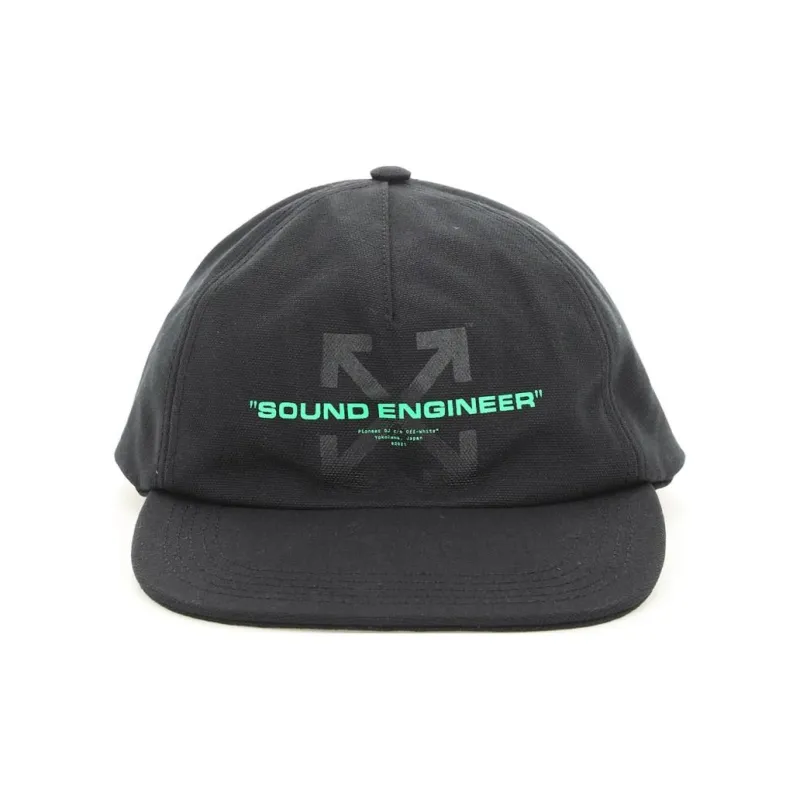 OFF WHITE Cotton Baseball Caps Men's Black-0