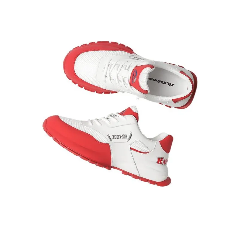 Kolumb Slip Resistant, Waterproof, And Breathable Low Top Casual Shoes Men's White Red-1