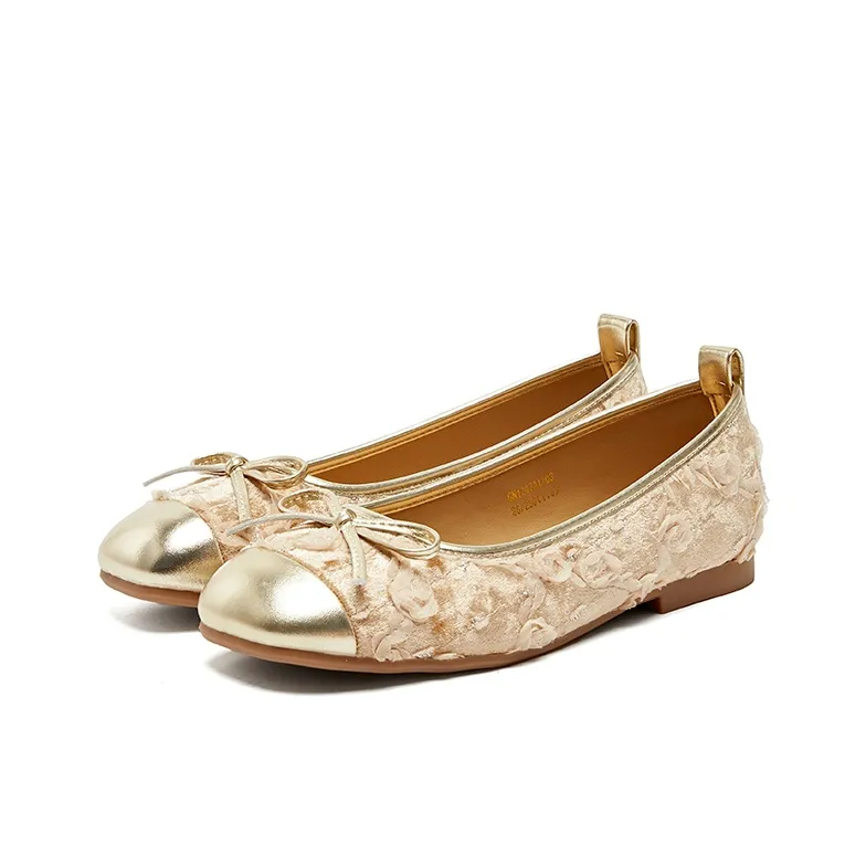 GNSJ Casual Single Shoes Women's Champagne-1