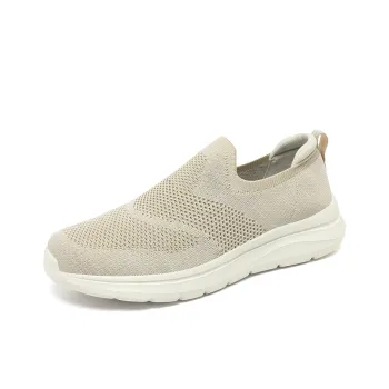 SENGUIBUCK Breathable Lightweight Low Top Casual Shoes Men's Beige