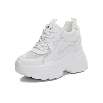 NRDROFFICIAL Chunky Sneakers Women's Low Top Beige Unlined