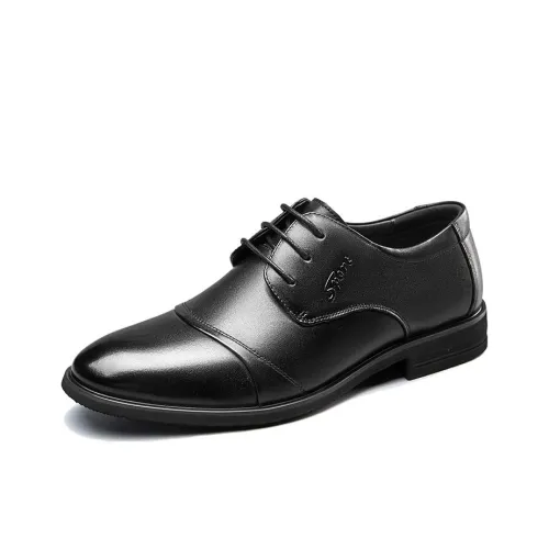 YEARCON Dress Shoes Men Low-Top Black