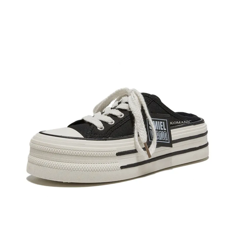 Komanic Coverage Lightweight Height Increasing Low Top Canvas Shoes Women's-16