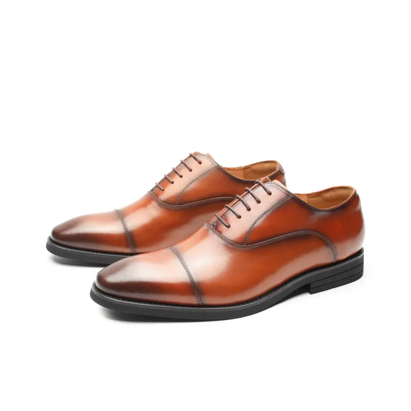 Help Dress Shoes Men Low Top Black, Brown-4