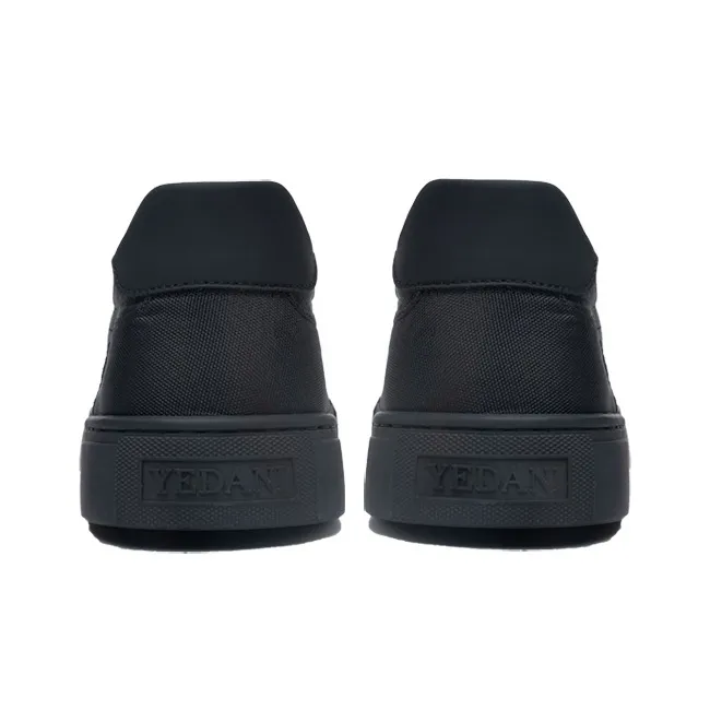 YEDANI Skateboard Shoes Men Low Top Black-3