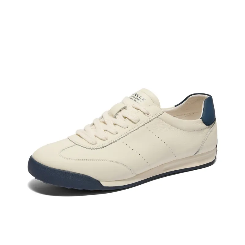 BELLE Anti-Slip And Wear-Resistant Lightweight Low-Top Casual Shoes Men's White Blue-1