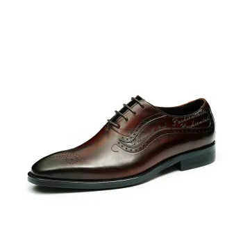 ASTON M.JAZZ Dress Shoes Men Low Top Black/Coffee