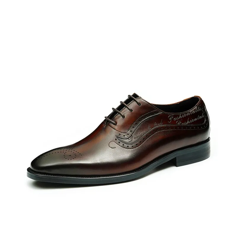 ASTON M.JAZZ Dress Shoes Men Low Top Black/Coffee-0