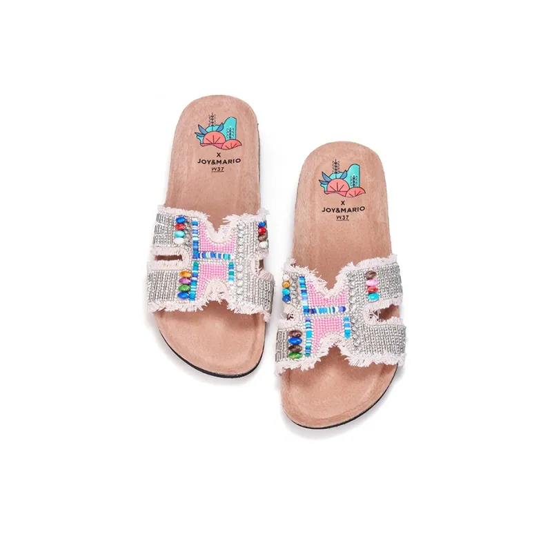 Joy&Mario Slip Resistant Slide Slippers Women's-15