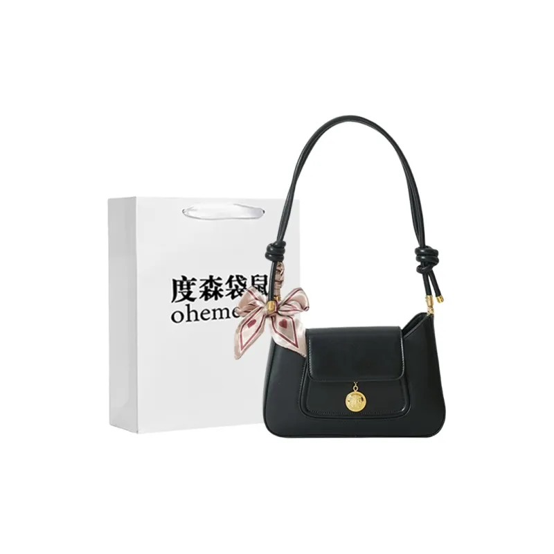 Dusen Kangaroo PU Crossbody Bag, Shoulder Bag Women's Black/Red-0