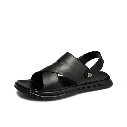 Brounvanm Beach Sandals Men Black