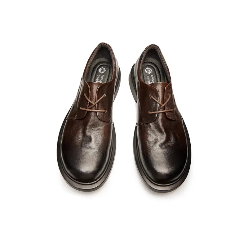 LEYGMENLG Dress Shoes Men Low Top Black/Coffee/Khaki-8