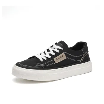 OCEANIA ROO Height Increasing Lightweight Slip-Resistant Low-Top Skateboard Shoes Men's Black