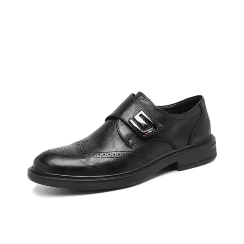 G.N.SHIJIA Dress Shoes Men Low Top Black/Brown-0