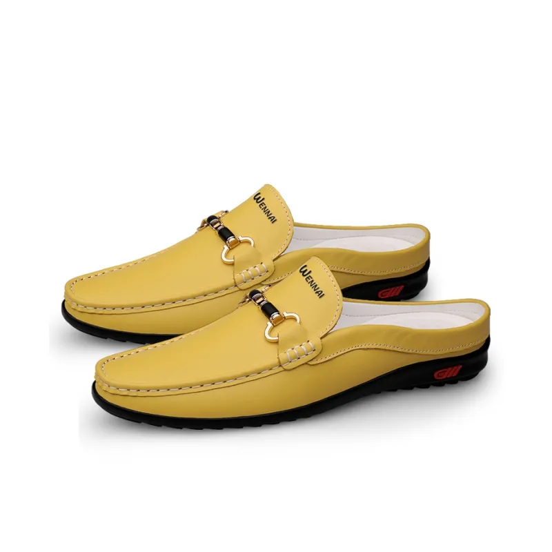 Wen Nai Beanie Shoes Men's Yellow-3