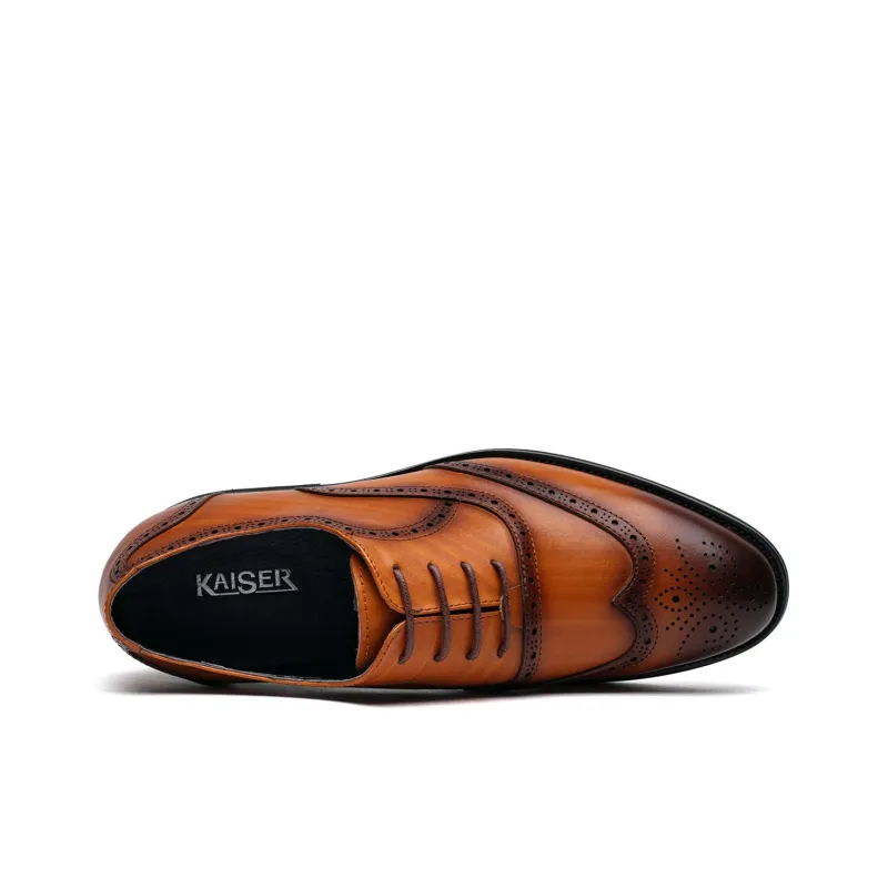 KAISER Dress Shoes Men Low Top Yellow/Yellow-2