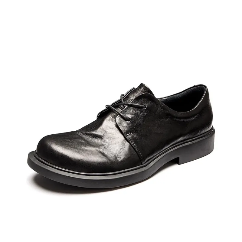 LEYGMENLG Dress Shoes Men Low Top Black/Coffee/Khaki-0