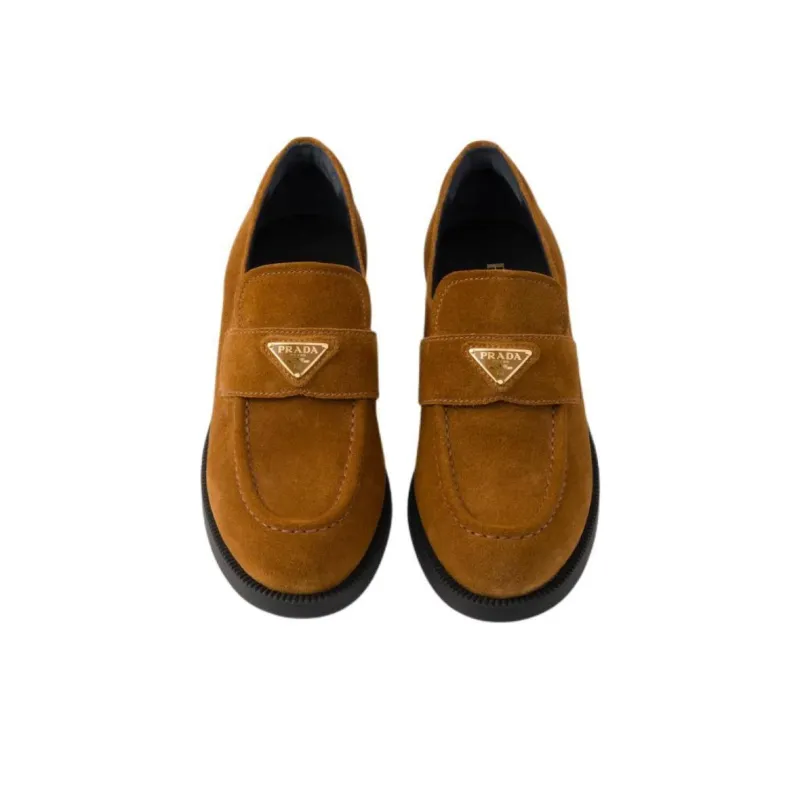PRADA Loafers Women's Brown-4