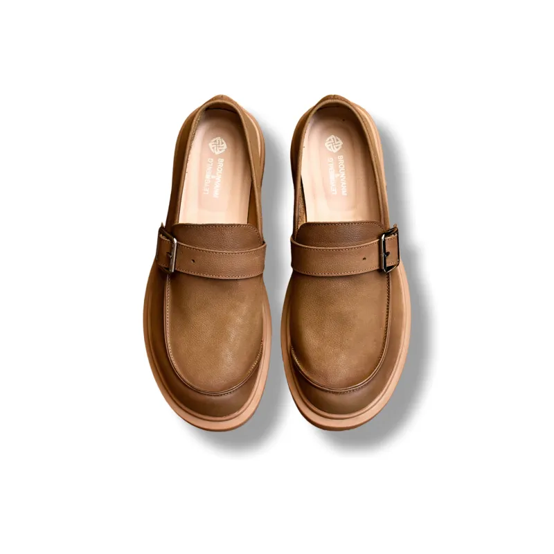 Brounvanm Loafers 3cm Men's Khaki-2