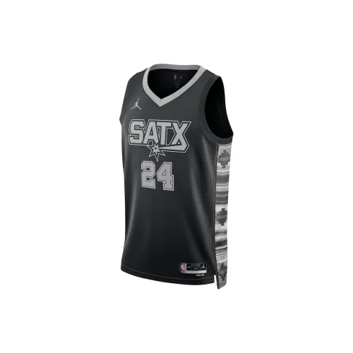 NBA San Antonio Spurs Basketball Jerseys Unisex Black