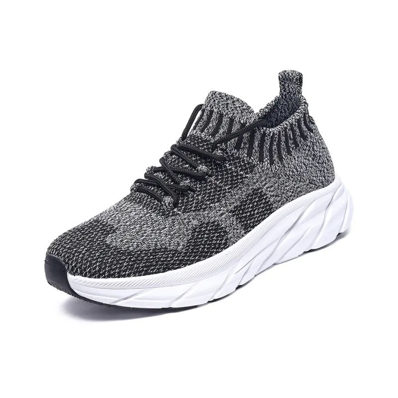 SENGUIBUCK Men's Casual Shoes Men Low Top Gray/Black White/Khaki-4