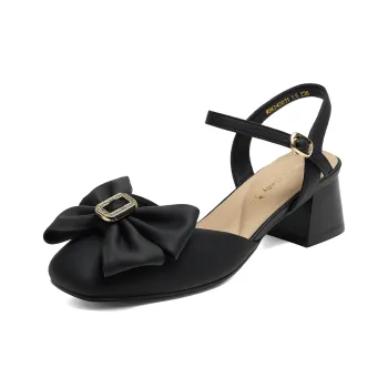 RED DRAGONFLY Casual Shoes Fashion Apparel Shoes Roman Sandals 5.5cm Heel Women's Black/Ecru/Apricot