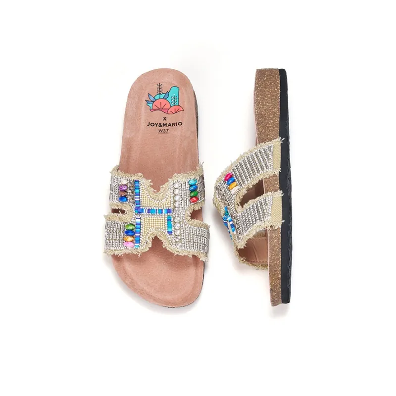 Joy&Mario Slip Resistant Slide Slippers Women's-10