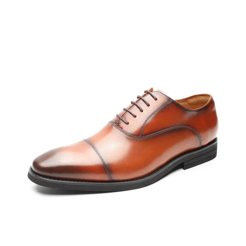Help Dress Shoes Men Low Top Black, Brown-3