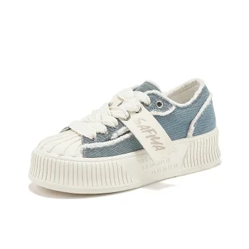 XINGQILIUQIXIA x Safiya Wear-Resistant Breathable Lightweight Height Increasing Low-Top Canvas Shoes Women's