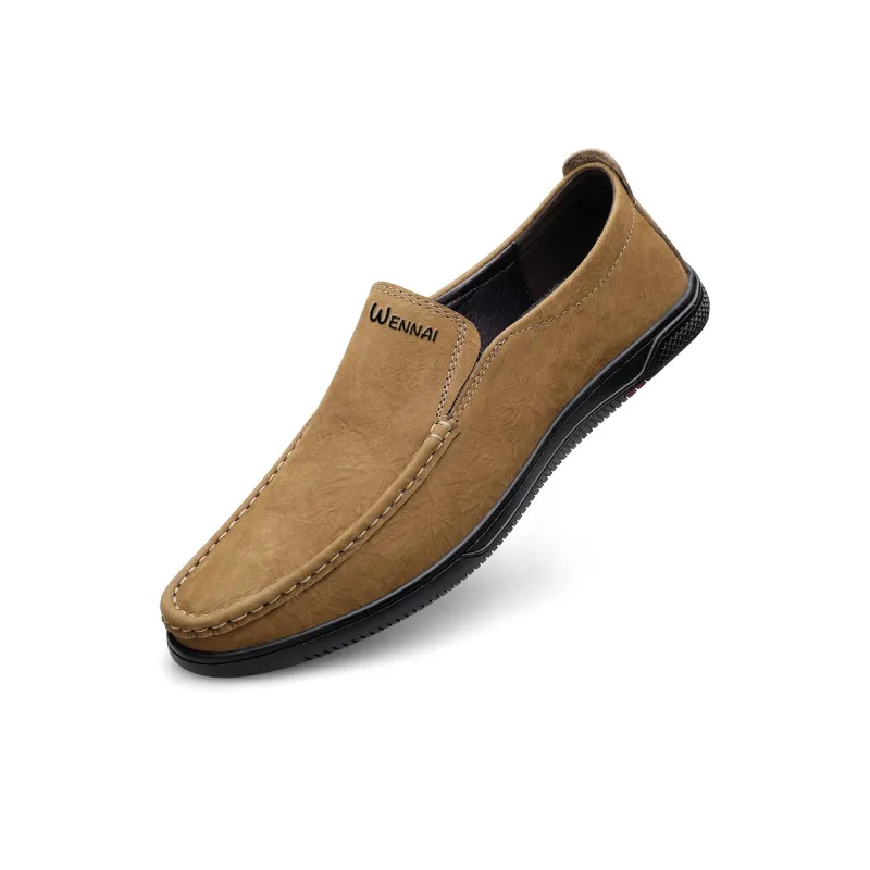 Wen Nai Casual Shoes Men's Khaki-2