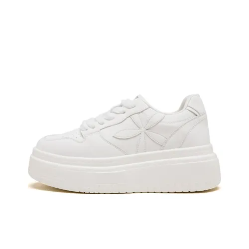 AGSDON Skateboard Shoes Women's Low-Top White