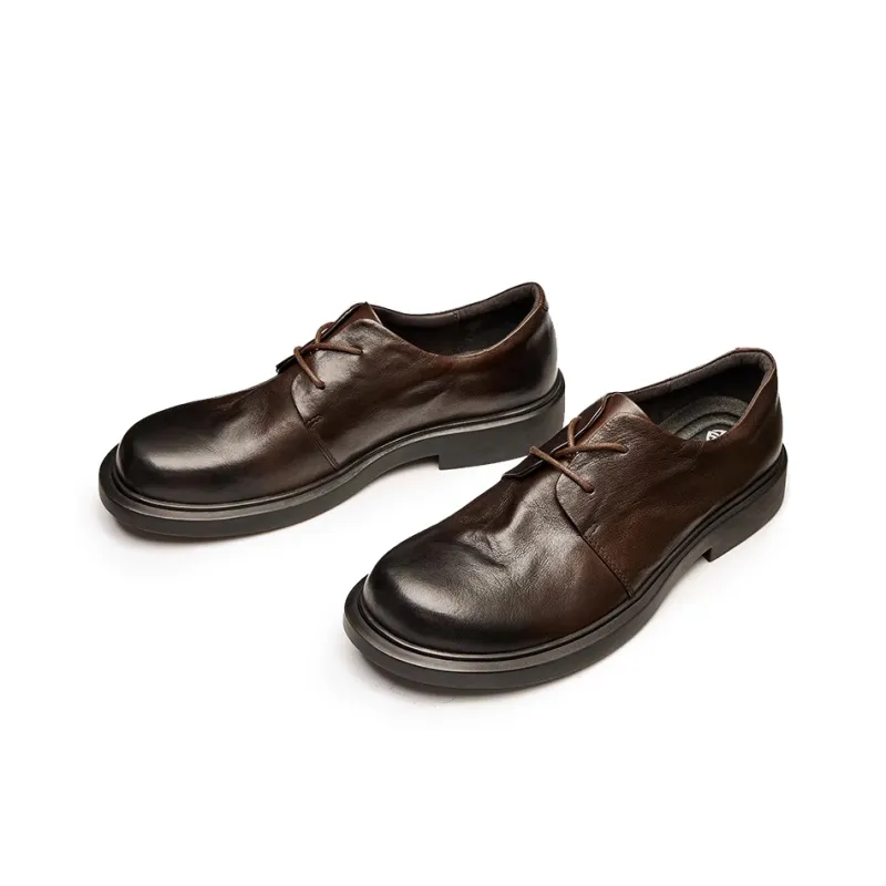 LEYGMENLG Dress Shoes Men Low Top Black/Coffee/Khaki-7