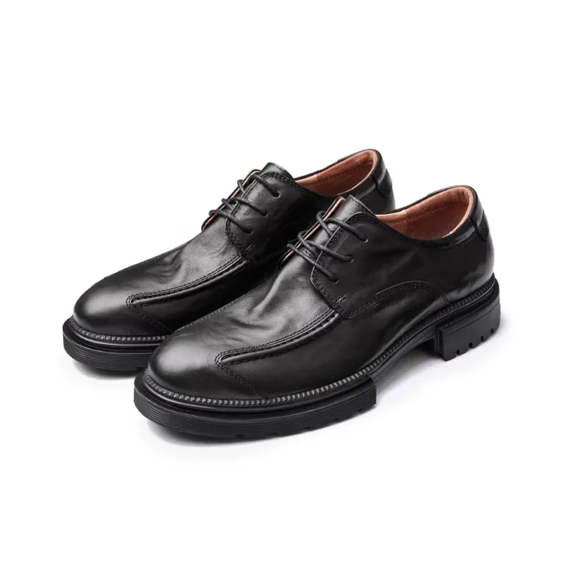 LEYGMENLG Dress Shoes Men Low Top Black-1