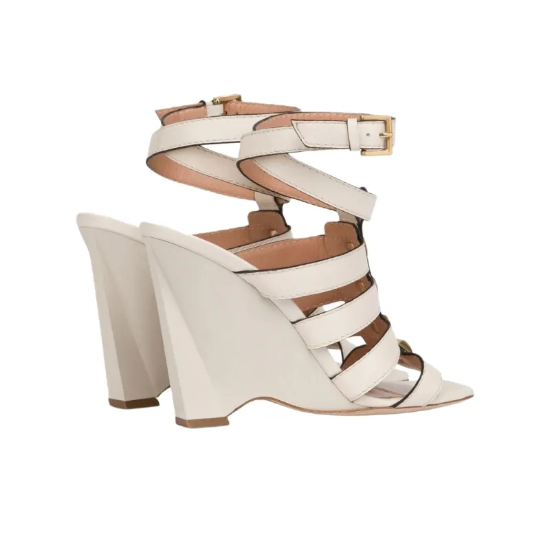 ALBERTA FERRETTI Roman Sandals 10cm Women's White-3