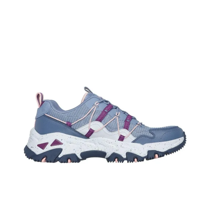 Skechers D'LITES Anti-Slip Wear-Resistant Low-Top Hiking Trekking Shoes Women's Gray Blue-1