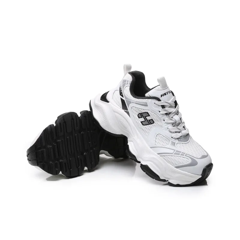 HSTYLE Cushioning Anti-Slip And Wear-Resistant Low-Top Chunky Sneakers Women's-15