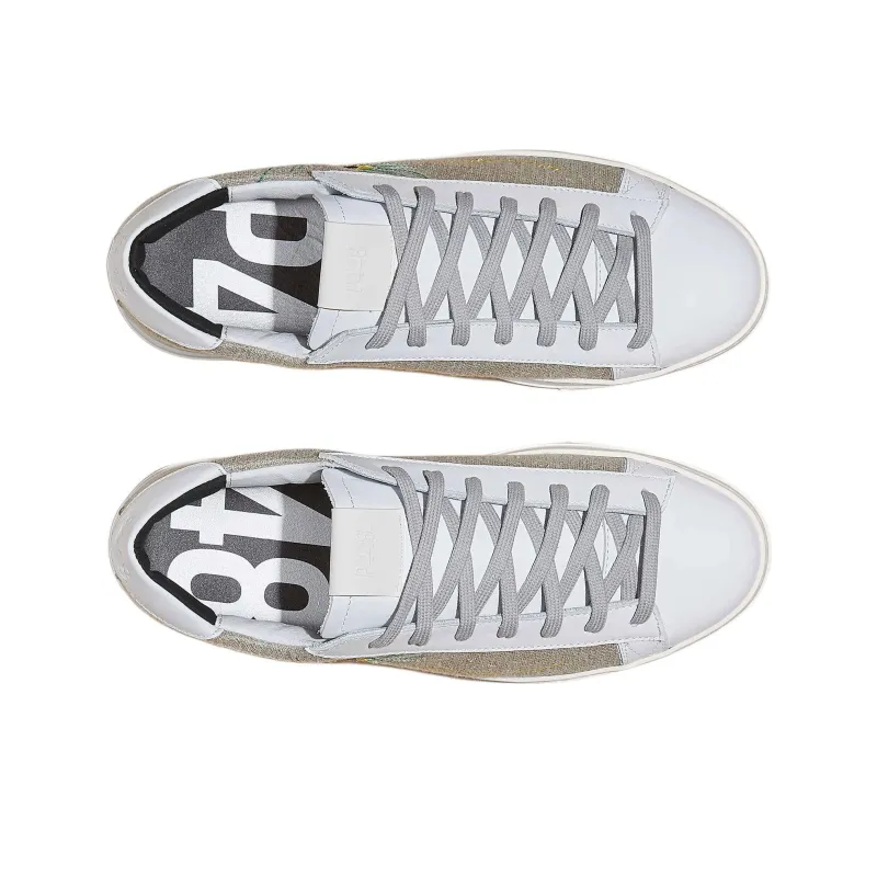 P448 Jack Canvas Low-Top Canvas Shoes Women's Silver-2