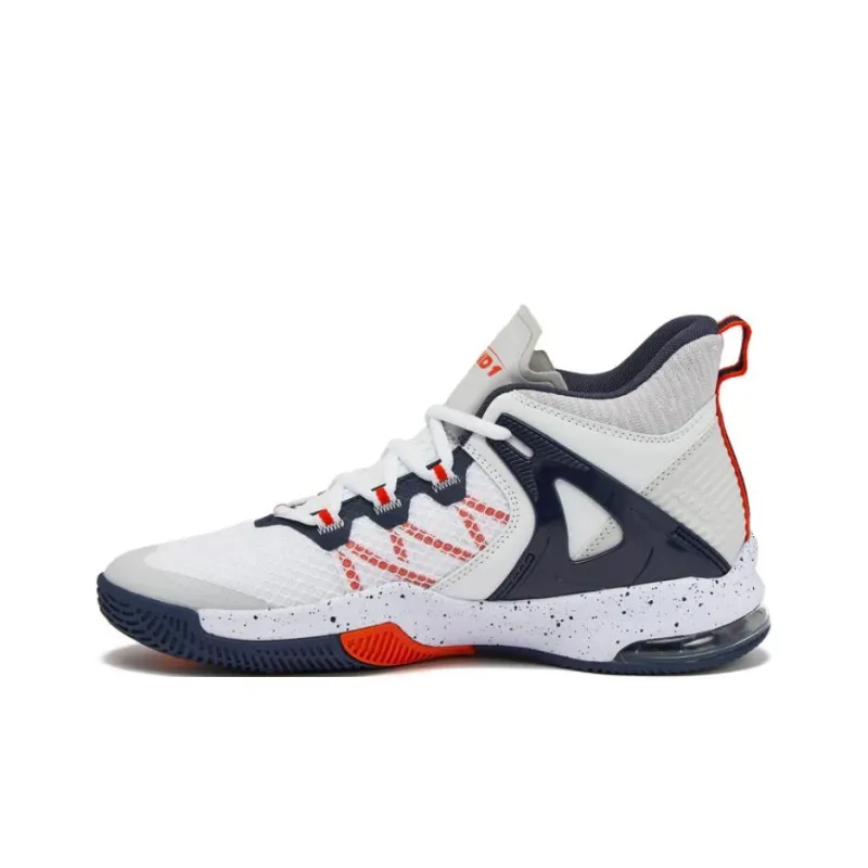 AND1 Cushioning Wear-Resistant Low-Top Basketball Shoes Men's White-2