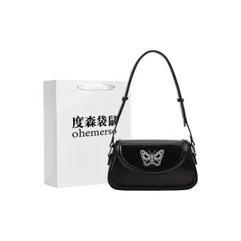 Dusen Kangaroo PU Shoulder Bag Regular Women's Silver/White/Black
