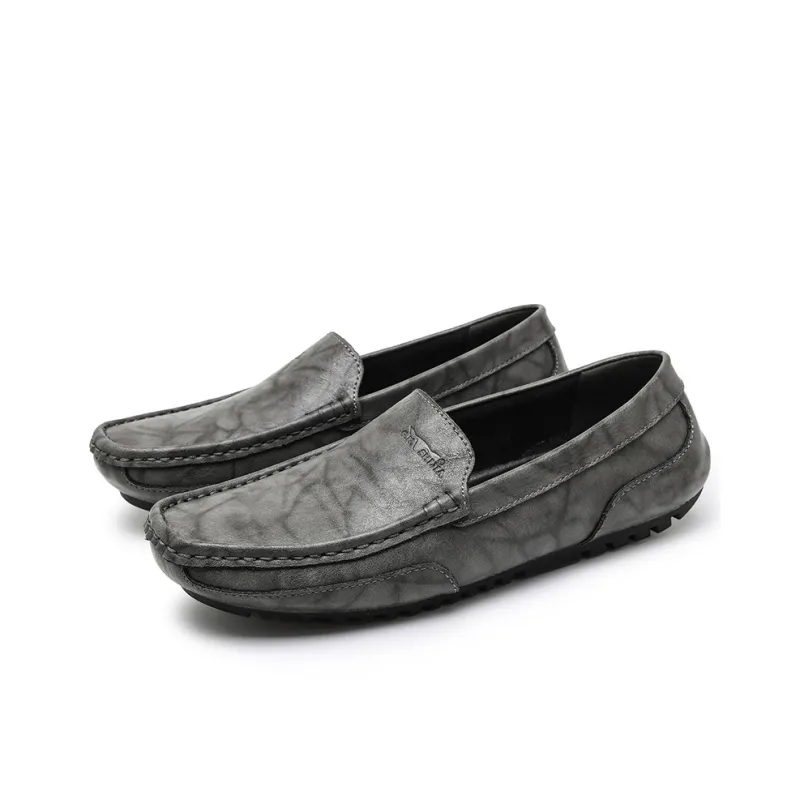 G.N.SHIJIA Gommino Loafers Men Black/Gray-10