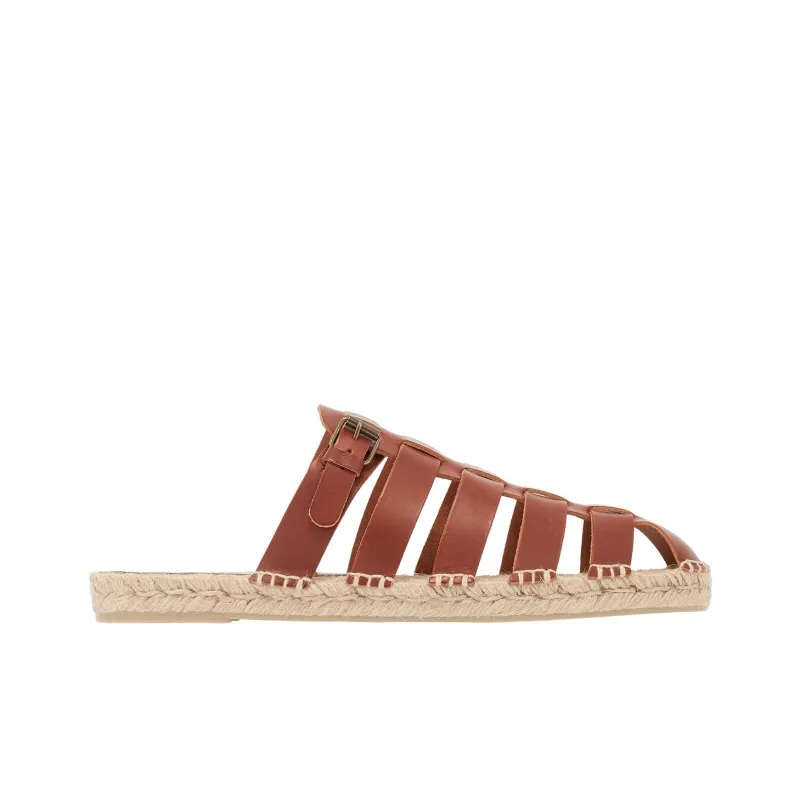 Castaner x ANCIENT GREEK SANDALS Slip-Resistant Wrap-toe Slippers Men's Brown-1