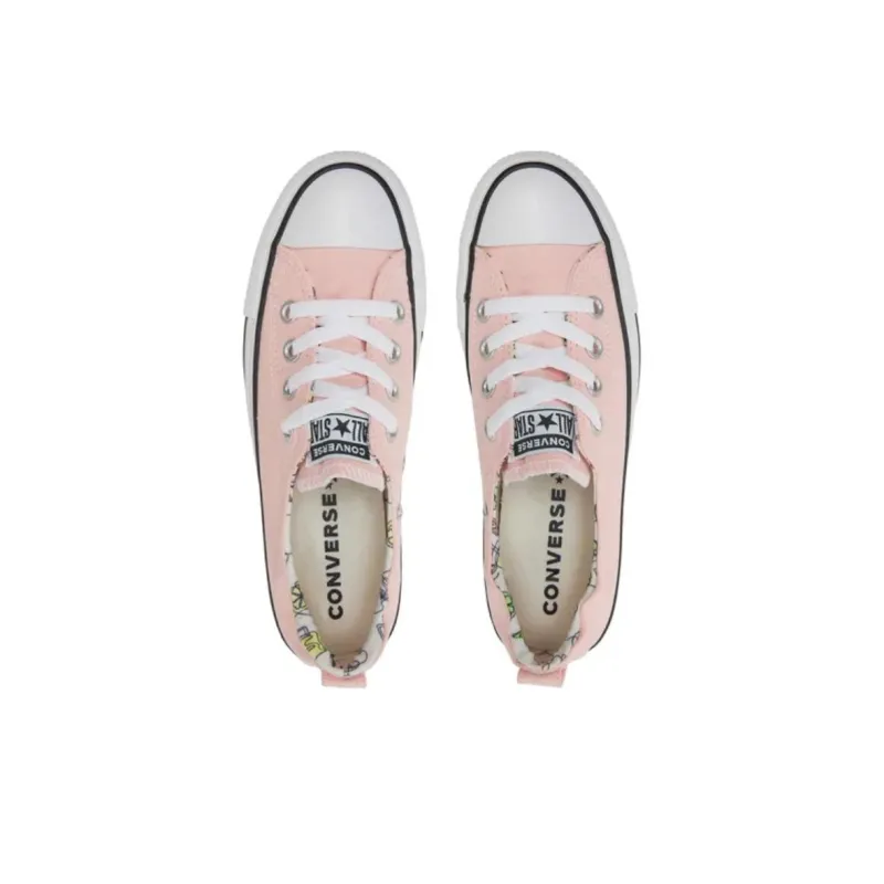 Converse All Star Anti Slip Wear Resistant Low Top Canvas Shoes Women's Pink-3