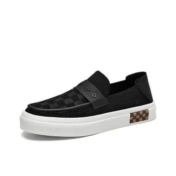 SEPTWOLVES Breathable Lightweight Height Increasing Low Top Canvas Shoes Men's