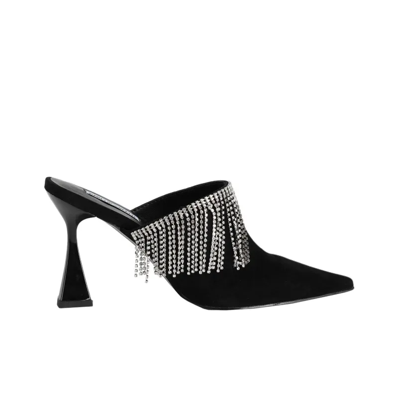 KARL LAGERFELD / Karl Lagerfeld Jeans Debut Ii 90mm Fringed Mules Women's-1