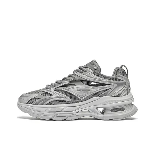 QIAODAN Chunky Sneakers Women's Low-Top Silent Gray/Silver