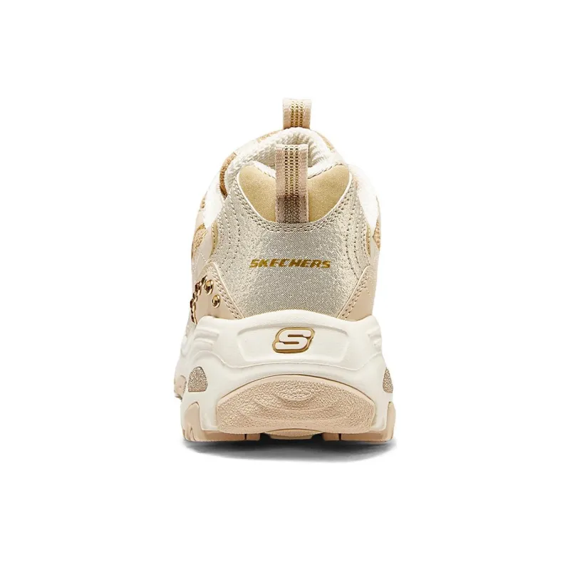 Skechers DLITES Anti Slip Wear Resistant Low Top Chunky Sneakers Women's Gold-4