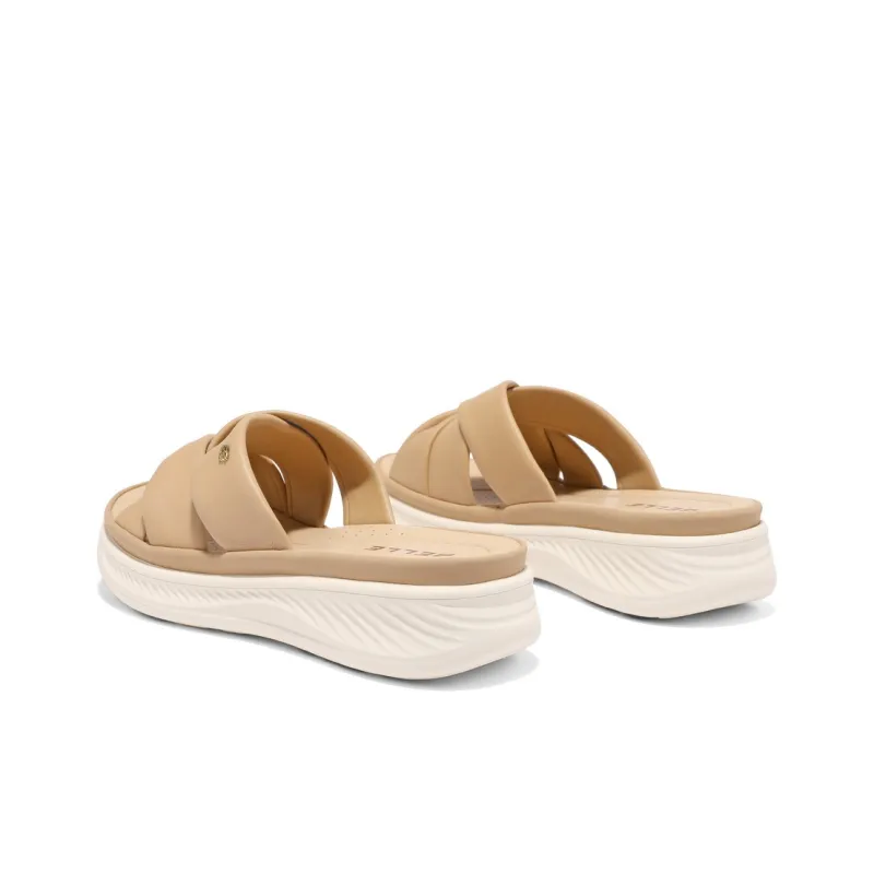 BELLE Woven Slip-Resistant Slide Slippers Women's Apricot Color Off-White-3
