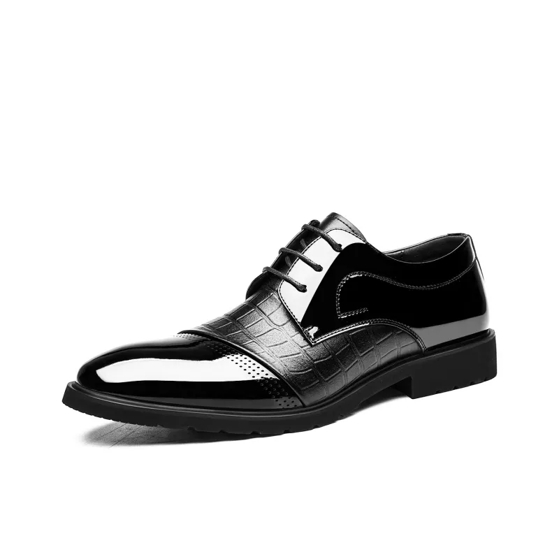 CHINT Dress Shoes Men Low Top Black-1