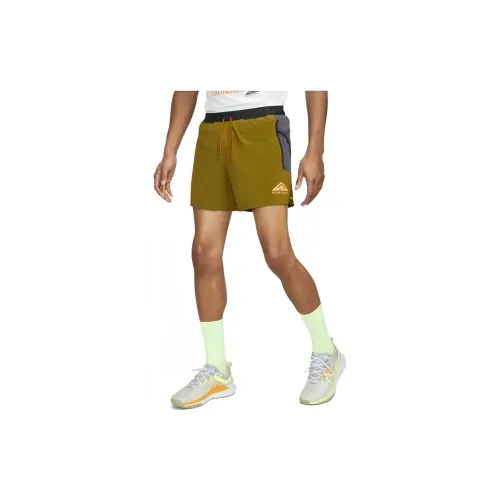 Nike Casual Shorts Men Dark Khaki Fabric Color