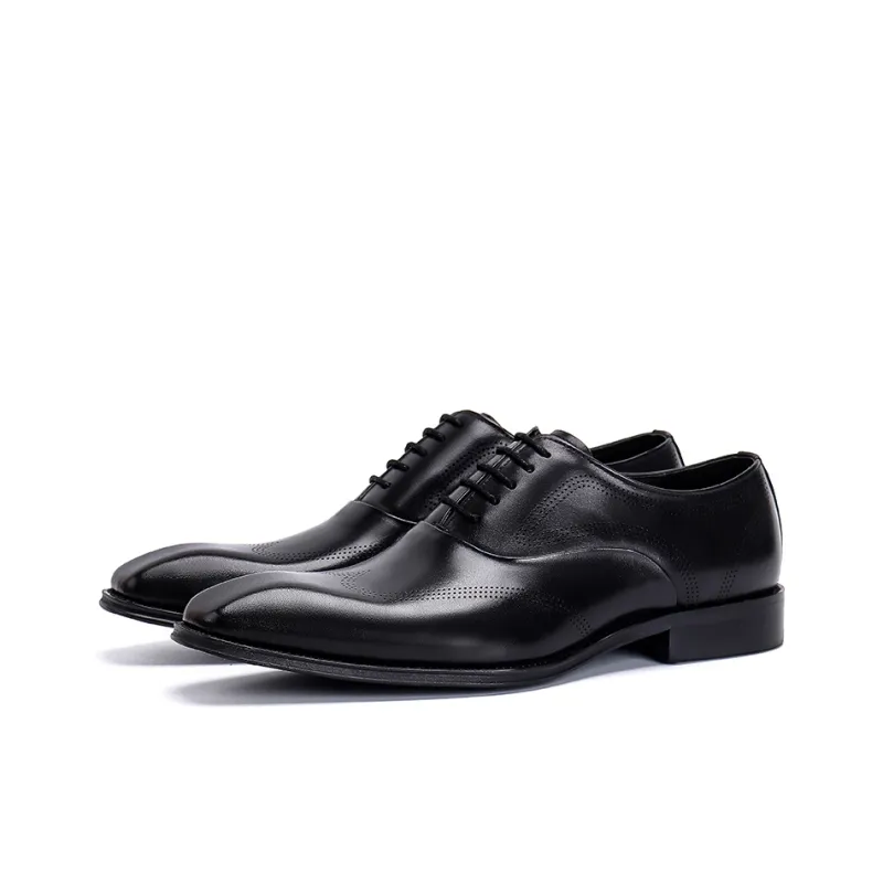 ASTON M.JAZZ Dress Shoes Men Low Top Black/Brown-2